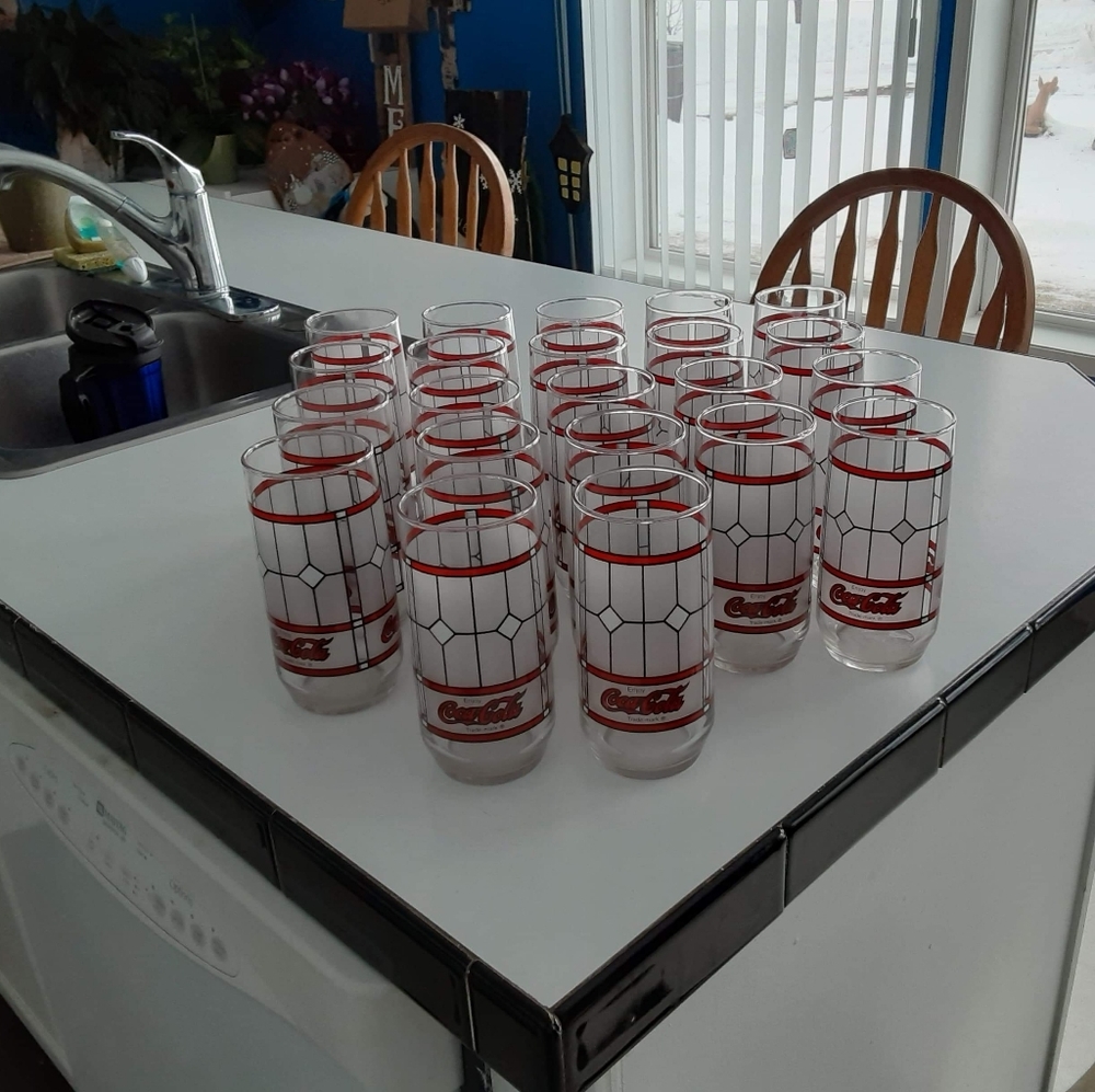 Vintage coke glasses